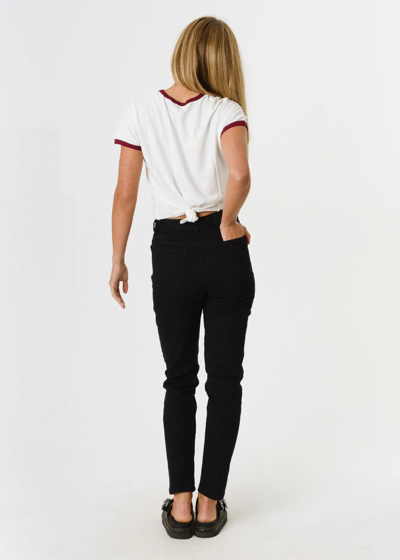 Afends Womens Luckies - Twill Slim Jeans