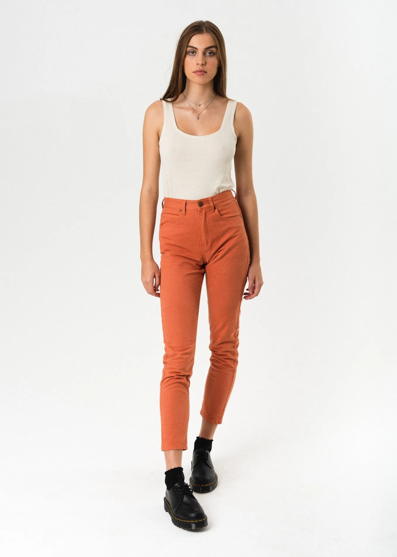 Afends Womens Luckies - Twill Slim Jeans