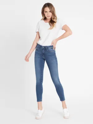 Alissa Ankle Skinny Jeans in Light Indigo Gold