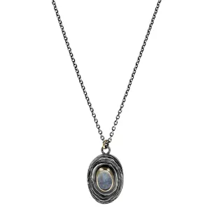 Austin Titus Moonstone Layers Oval Cusp Necklace