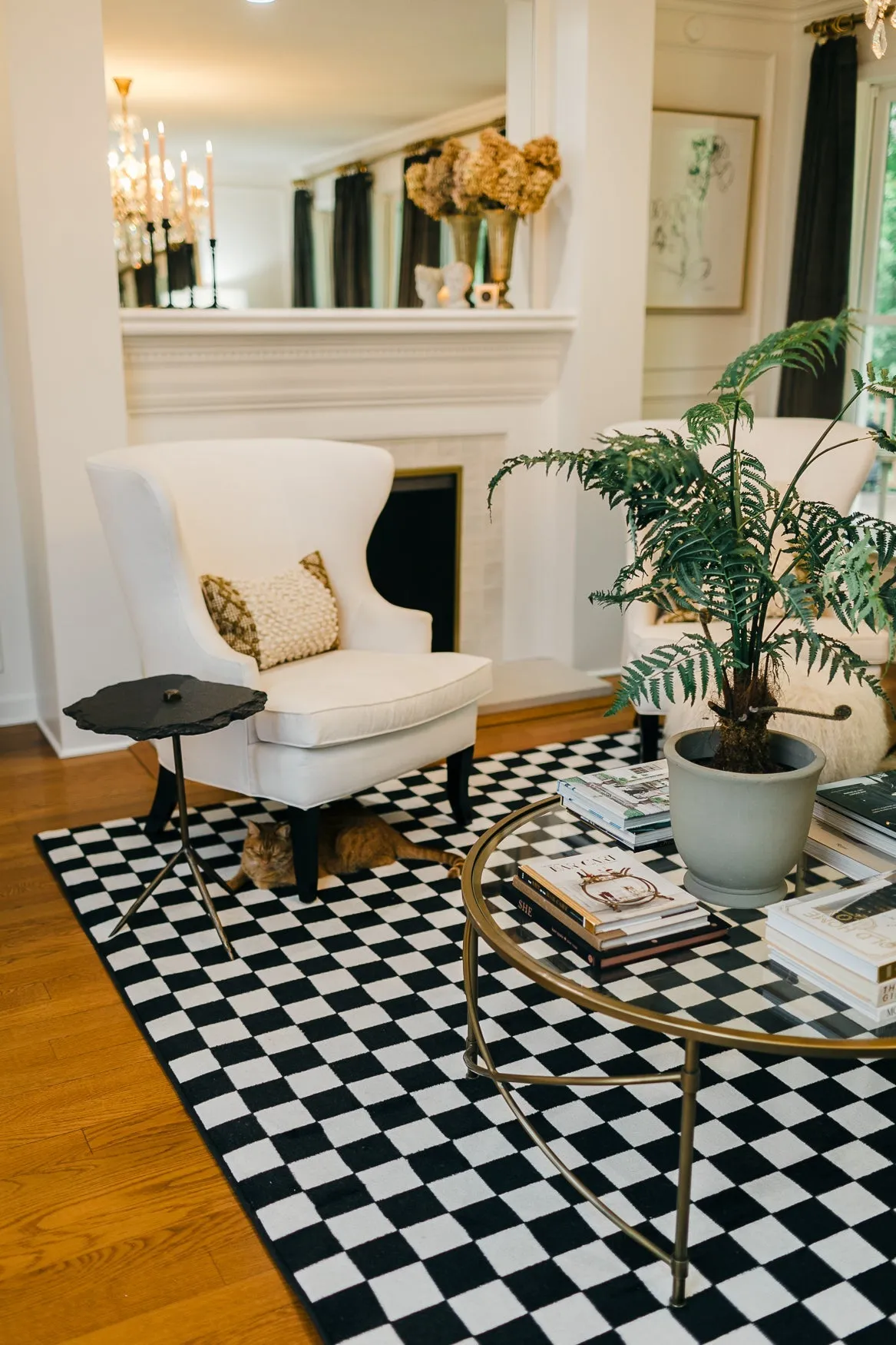 Black and White Checkerboard Area Rug | Home Decor | Style House Design Studio