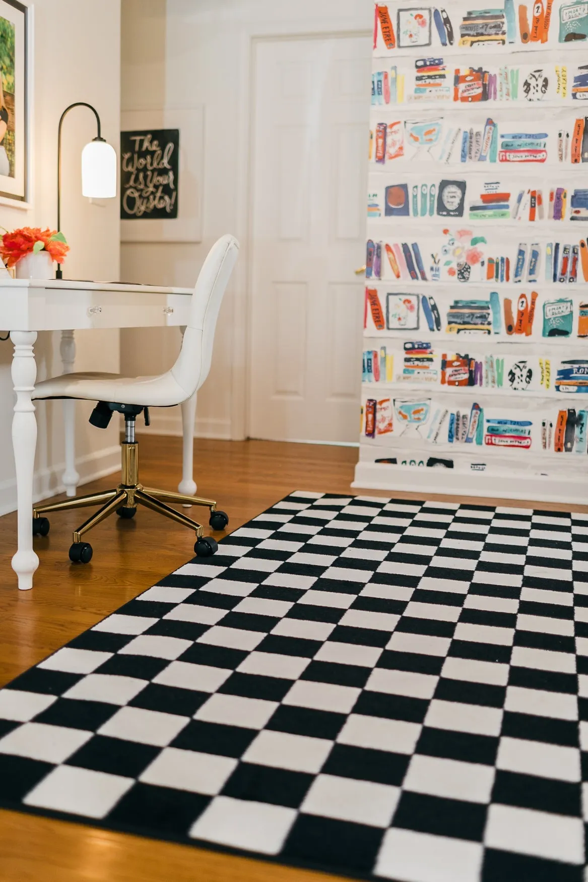 Black and White Checkerboard Area Rug | Home Decor | Style House Design Studio