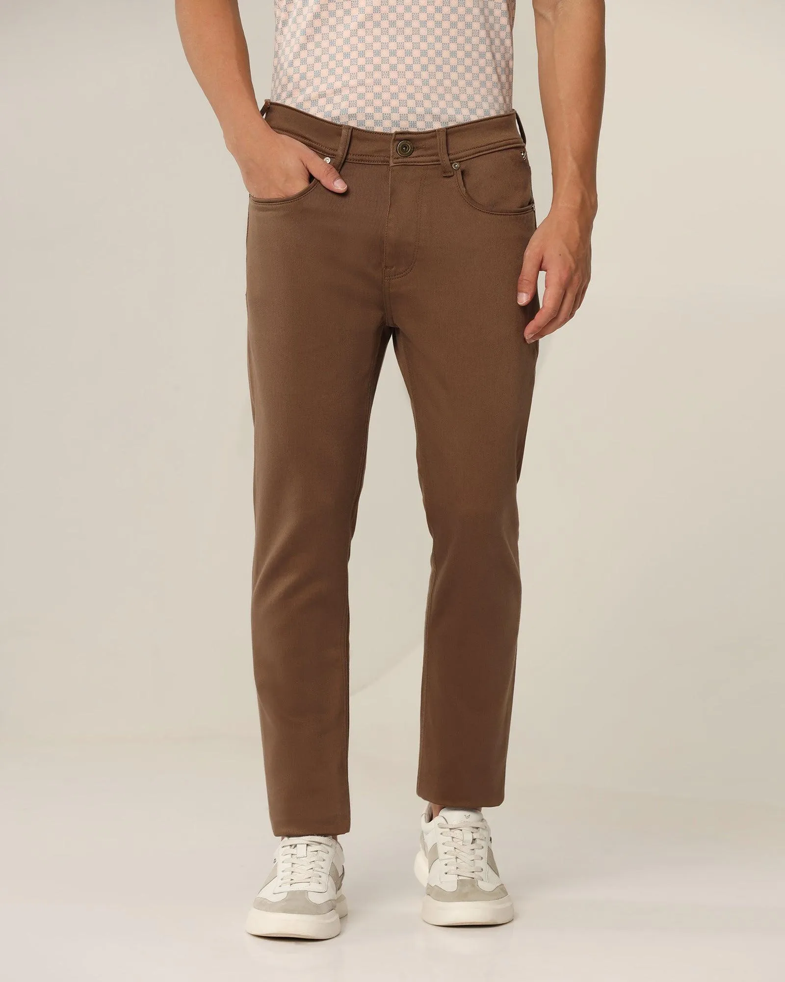 Bleed Zero Slim Yonk Fit Brown Jeans - Abto