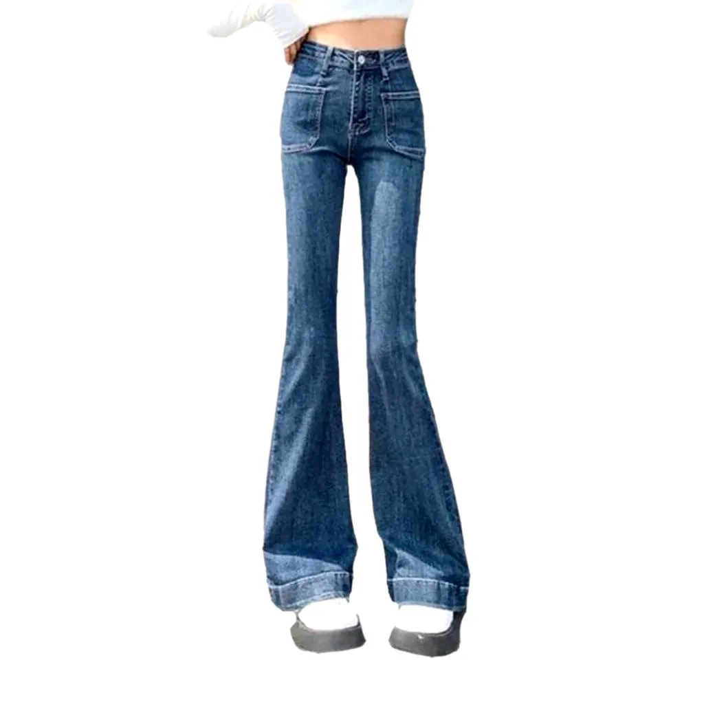 Bootcut women high-waist jeans