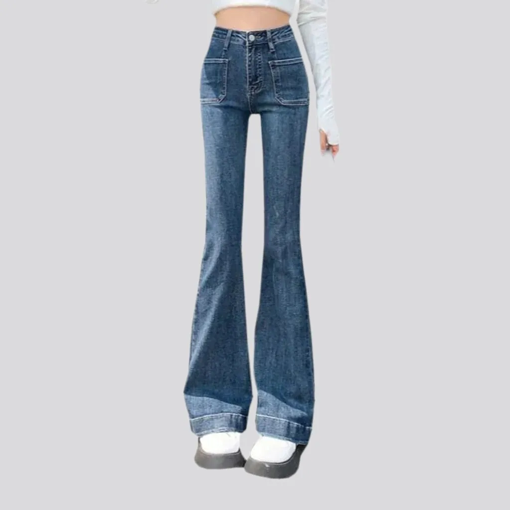 Bootcut women high-waist jeans