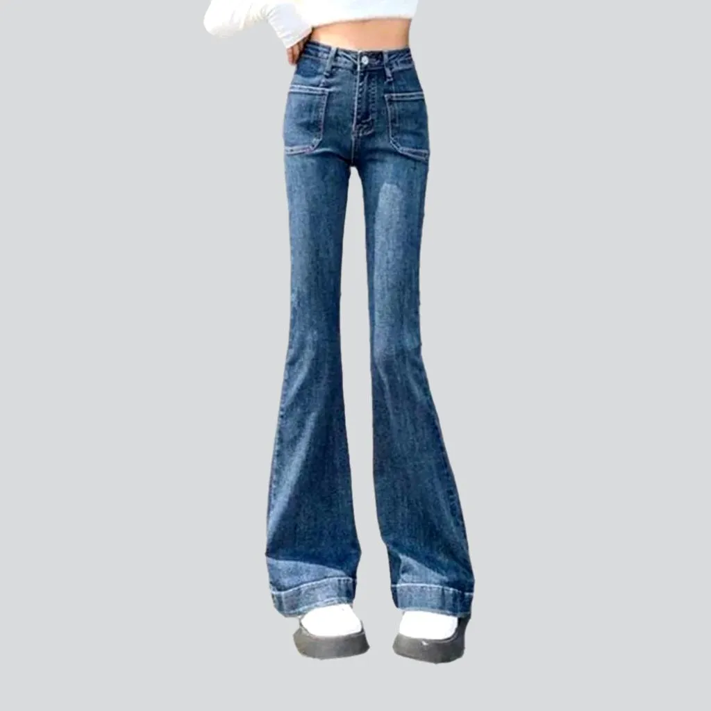 Bootcut women high-waist jeans