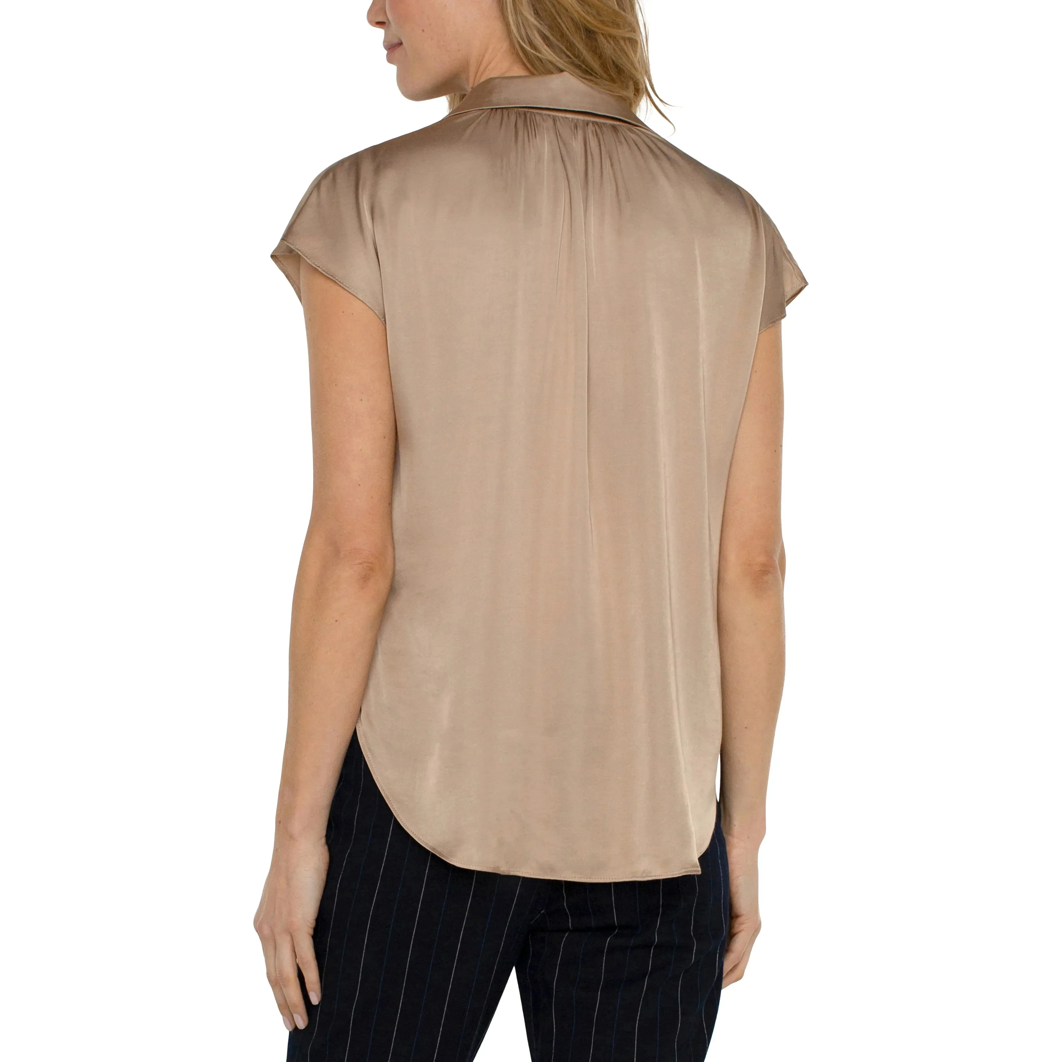 Button Front Dolman Sleeve Blouse