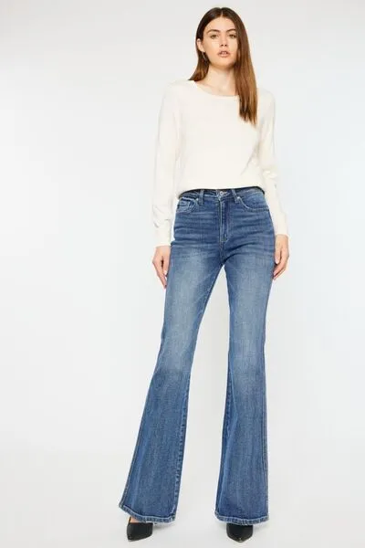 Cat's Whiskers High Waist Flare Jeans