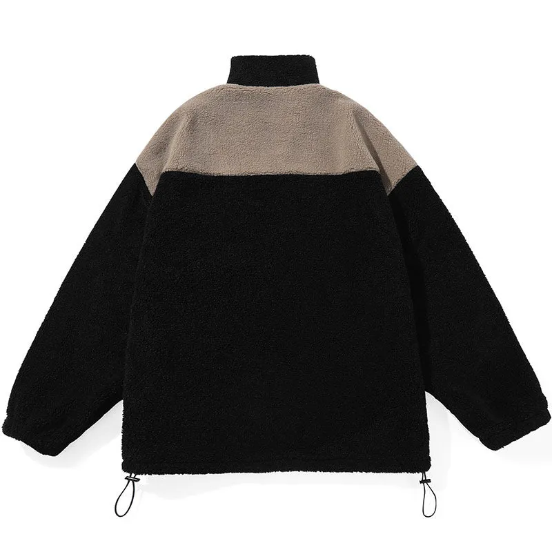 Color Block Pocket Cashmere Jacket