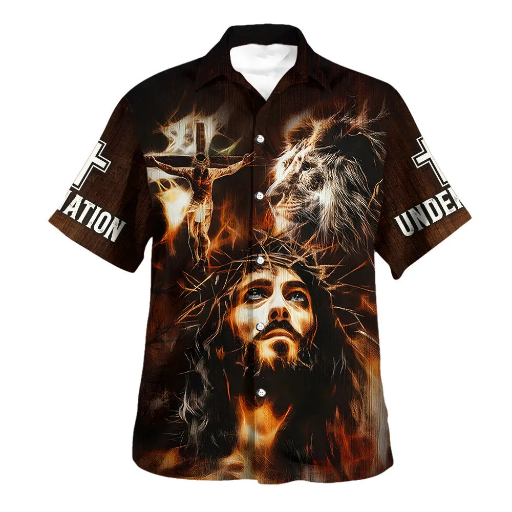 Crucifixion Of Jesus Lion Hawaiian Shirt For Men and Women - Christian Hawaiian shirt