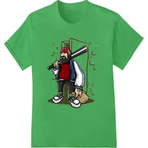 Edgy Graffiti Santa Claus DTF Print Heat Transfer