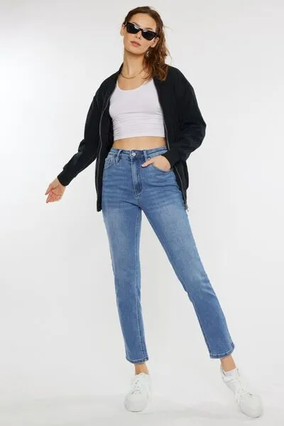 Full Size Cat's Whiskers High Waist Jeans