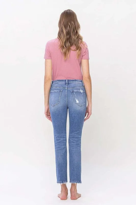 High Rise Slim Straight Jeans - Flying Monkey