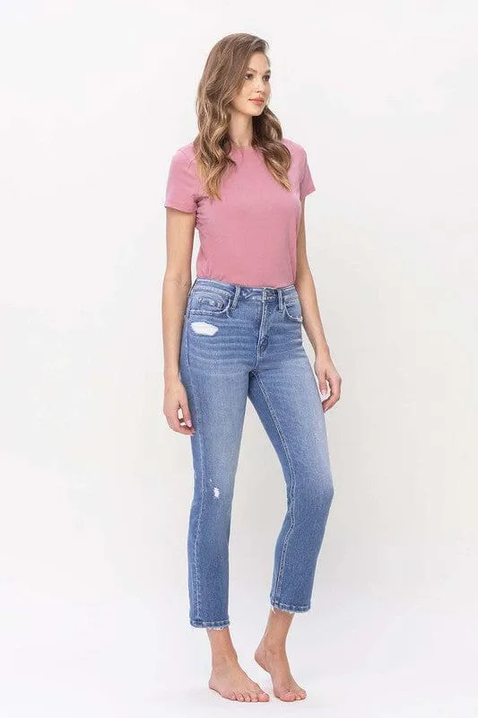 High Rise Slim Straight Jeans - Flying Monkey