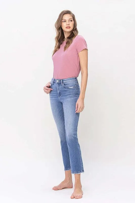 High Rise Slim Straight Jeans - Flying Monkey