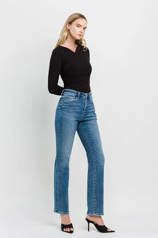 High Rise Straight Jeans