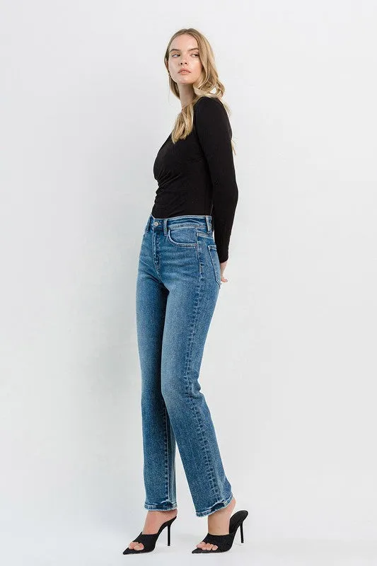 High Rise Straight Jeans