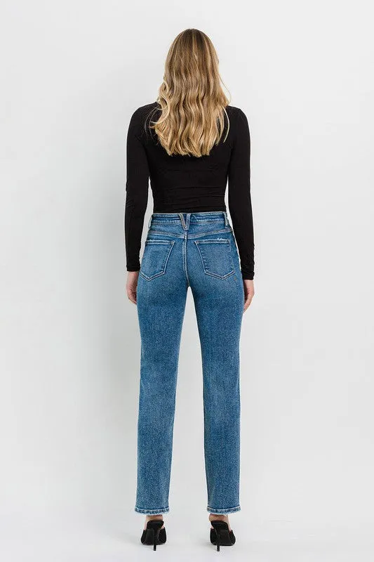 High Rise Straight Jeans