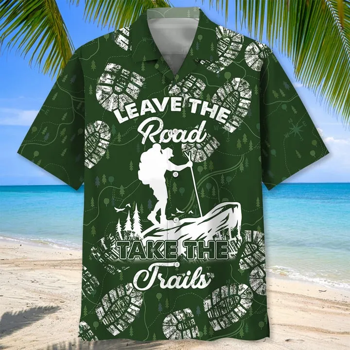 Hiking Road Hawaiian Shirt, Hiking and Camping Shirt