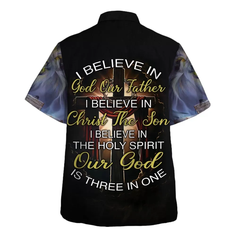 I Believe In The God The Father Hawaiian Shirt - Christian Hawaiian Shirt - Religious Hawaiian Shirts