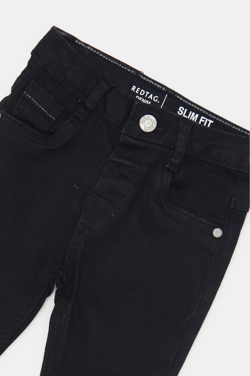 Infant Boys Black Basic Denim Jeans