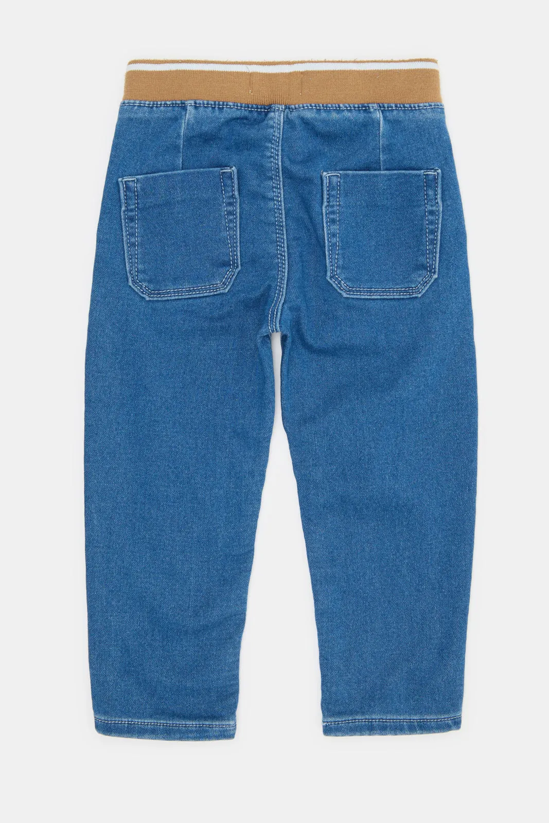 Infant Boys Blue Pull On Jeans