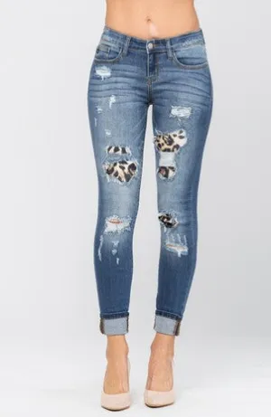 JB112W - CURVY LEOPARD JEANS