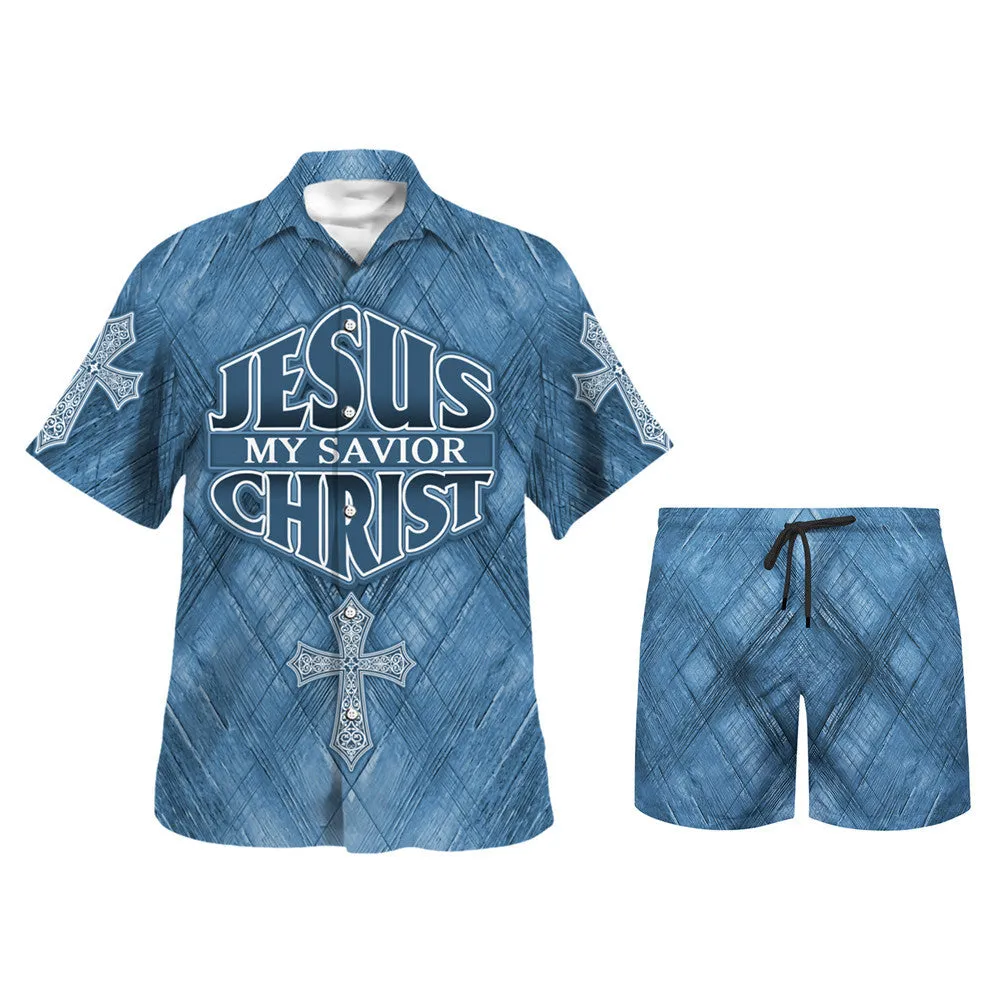 Jesus Is My Savior Christ Cross Hawaiian Shirt - Christian Hawaiian Shirt - Religious Hawaiian Shirts