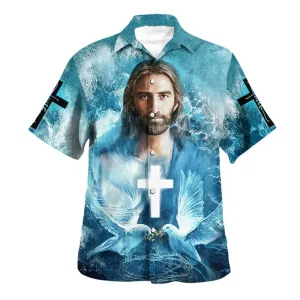 Jesus Pigeon Cross Hawaiian Shirts For Men & Women - Christian Hawaiian Shirt - Hawaiian Summer Shirts