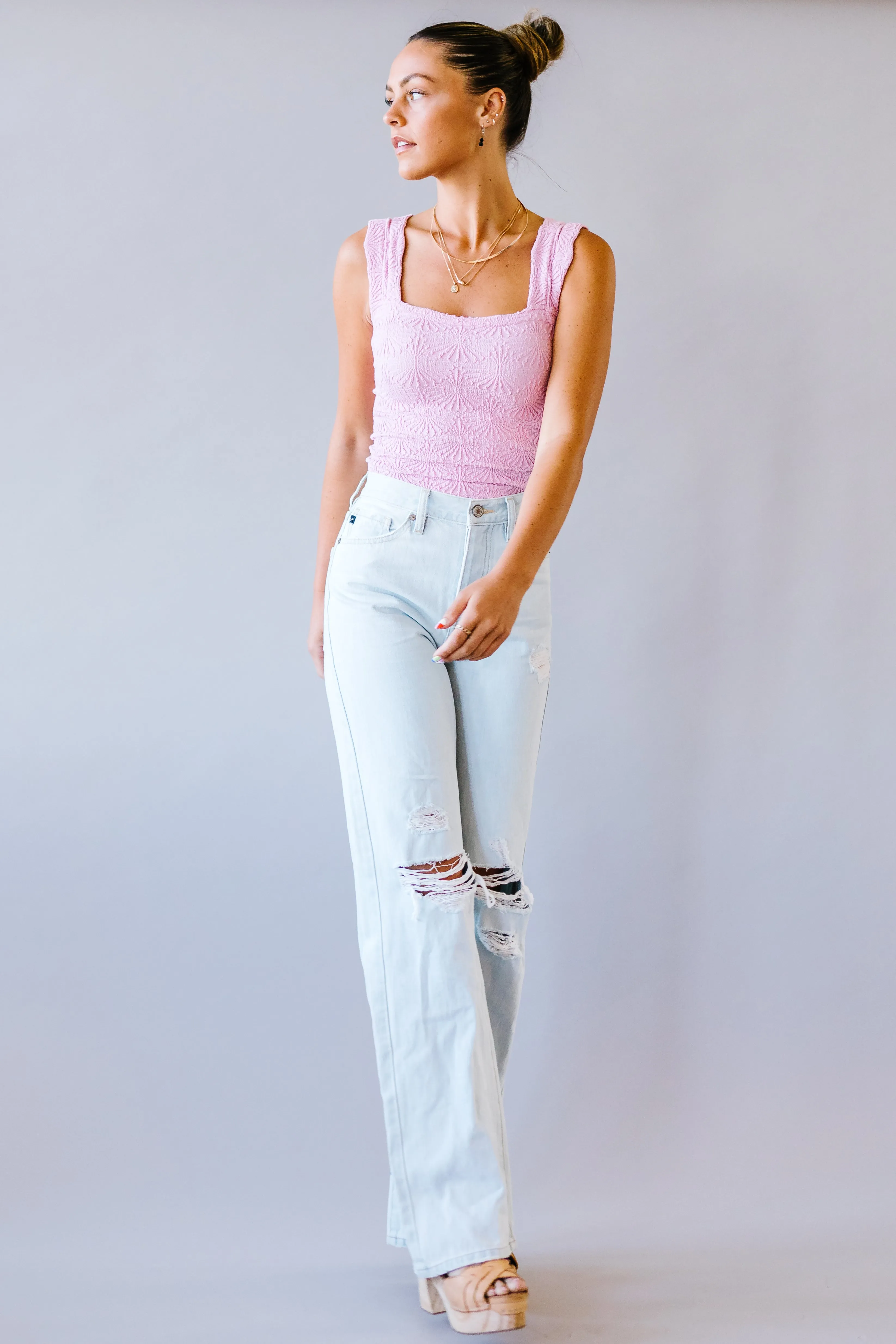 Just Friends Denim Wide Leg Flares by KanCan