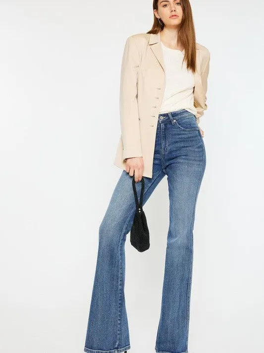 Kancan USA Classic Denim Ultra High Rise Flare Jeans