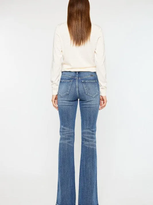 Kancan USA Classic Denim Ultra High Rise Flare Jeans