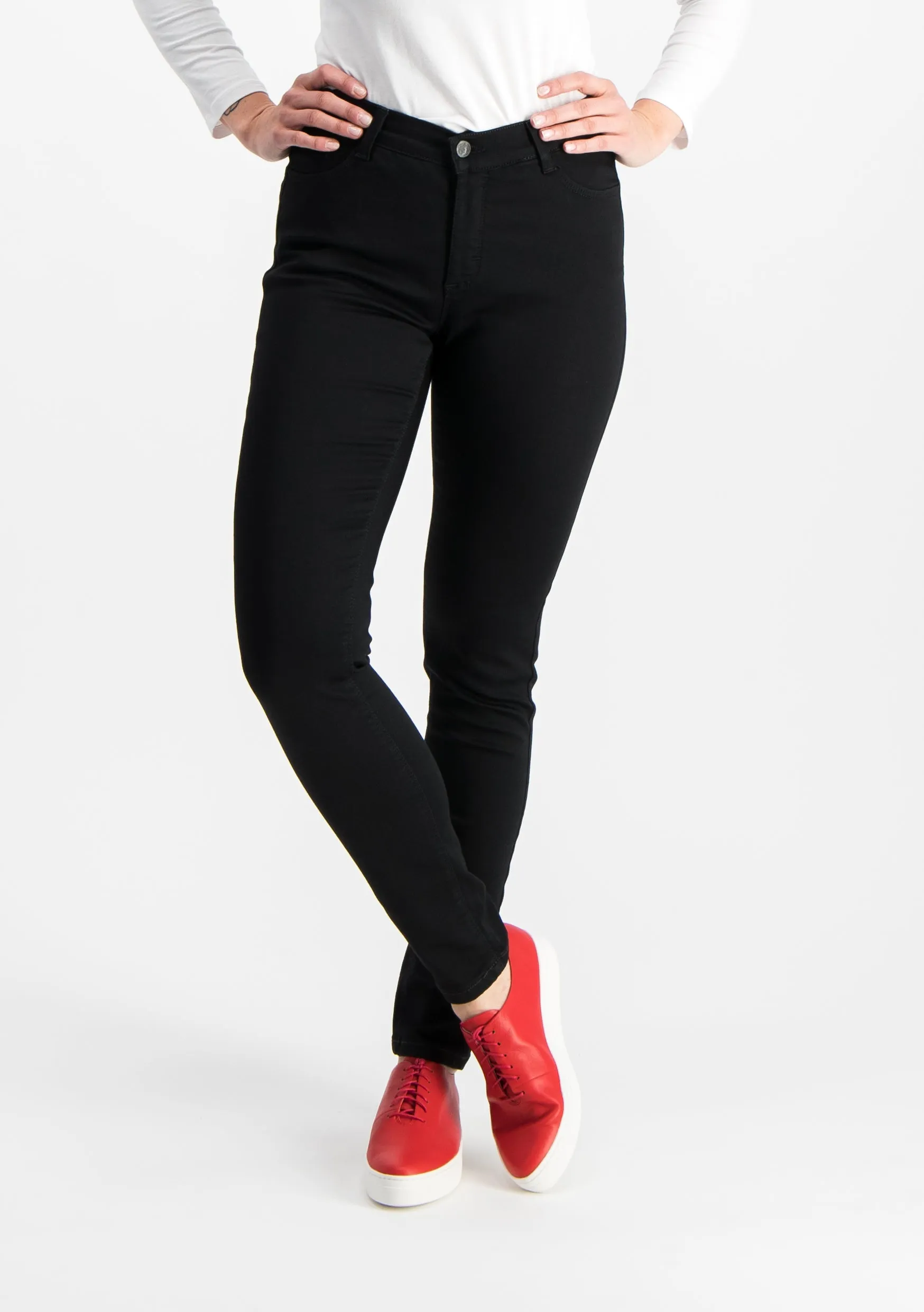 Legging Super Stretch Jeans Black Satin Finish