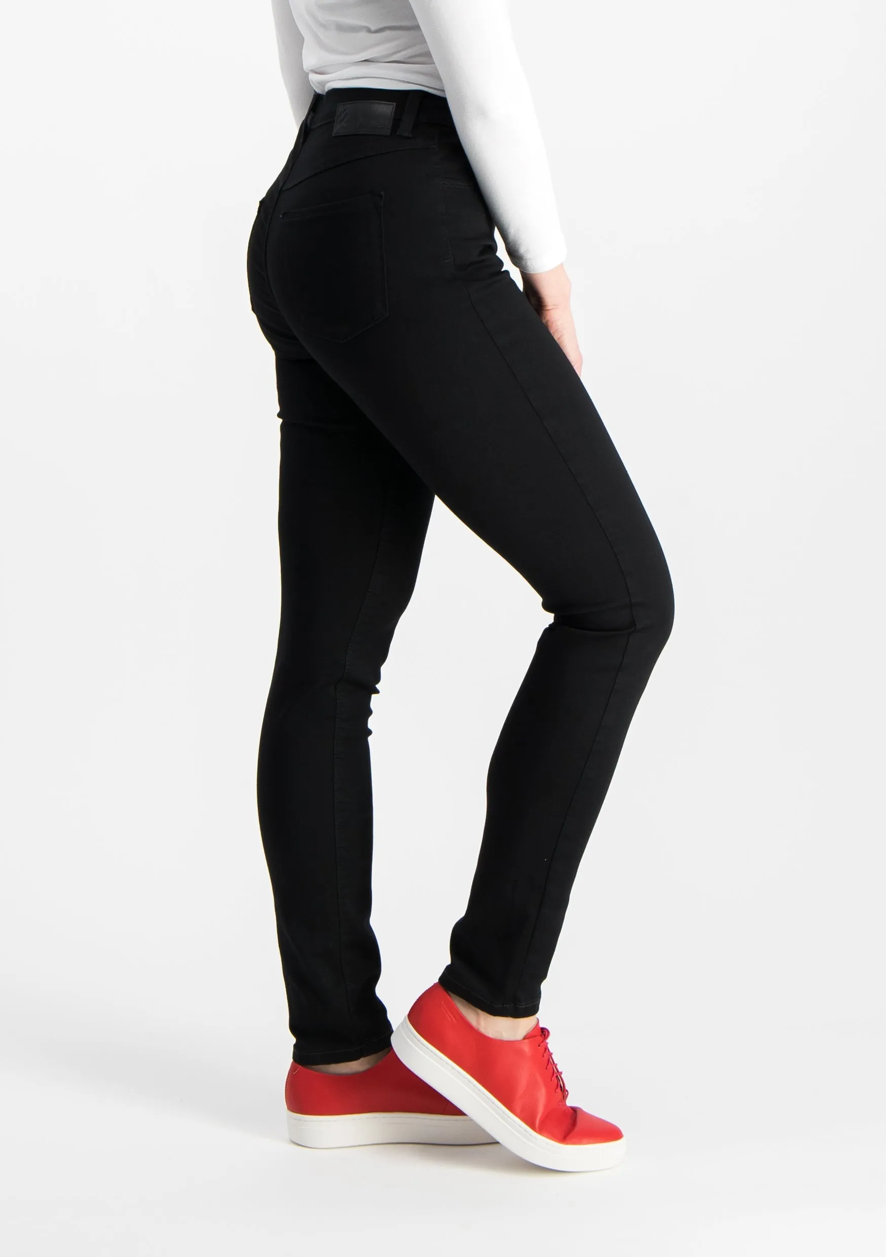 Legging Super Stretch Jeans Black Satin Finish