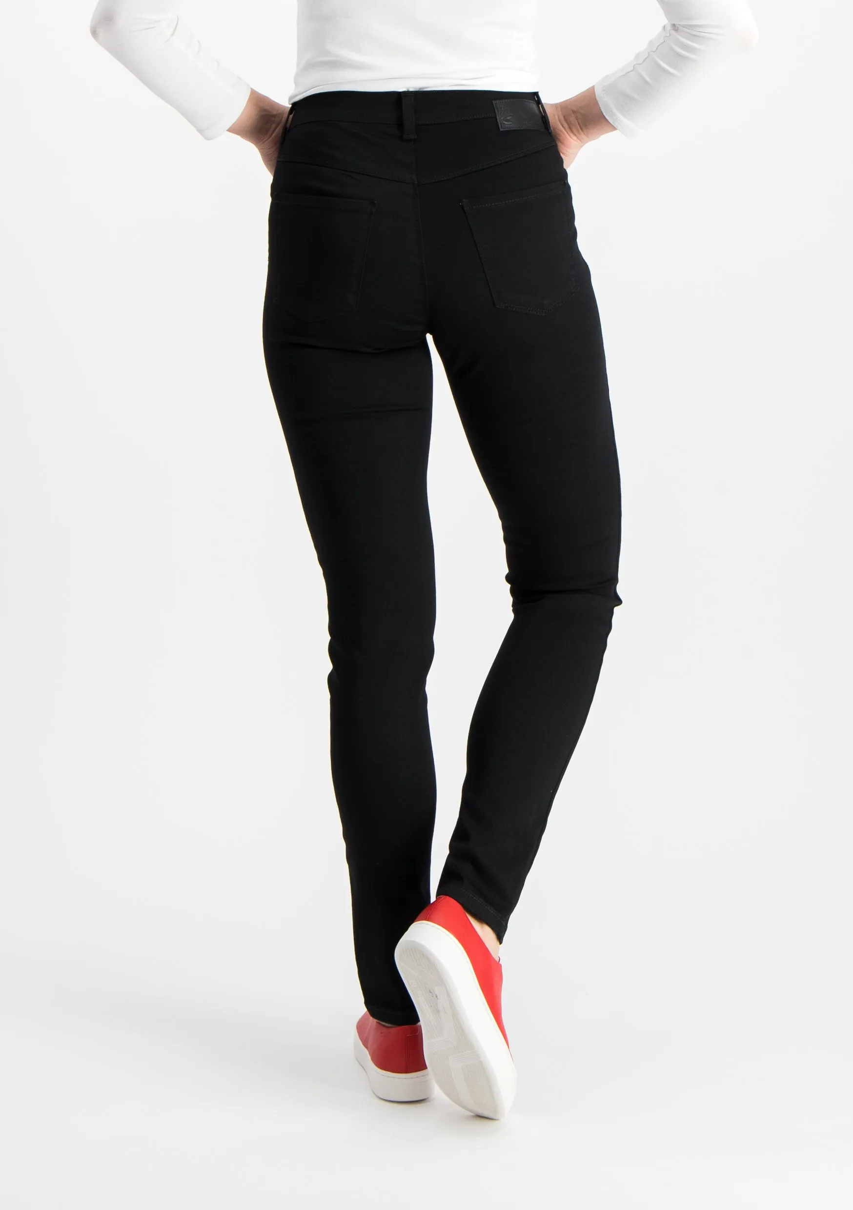 Legging Super Stretch Jeans Black Satin Finish