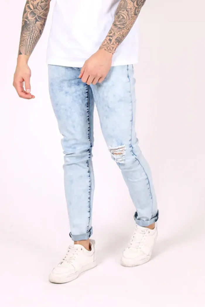 Logan Bleach Wash Super Stretch Skinny