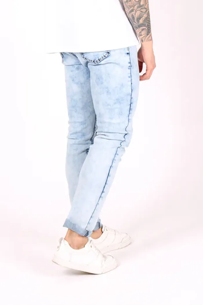 Logan Bleach Wash Super Stretch Skinny