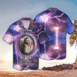 Lord Jesus Is With Me Light Thunder Hawaiian Shirt - Christian Hawaiian Shirts For Men & Women