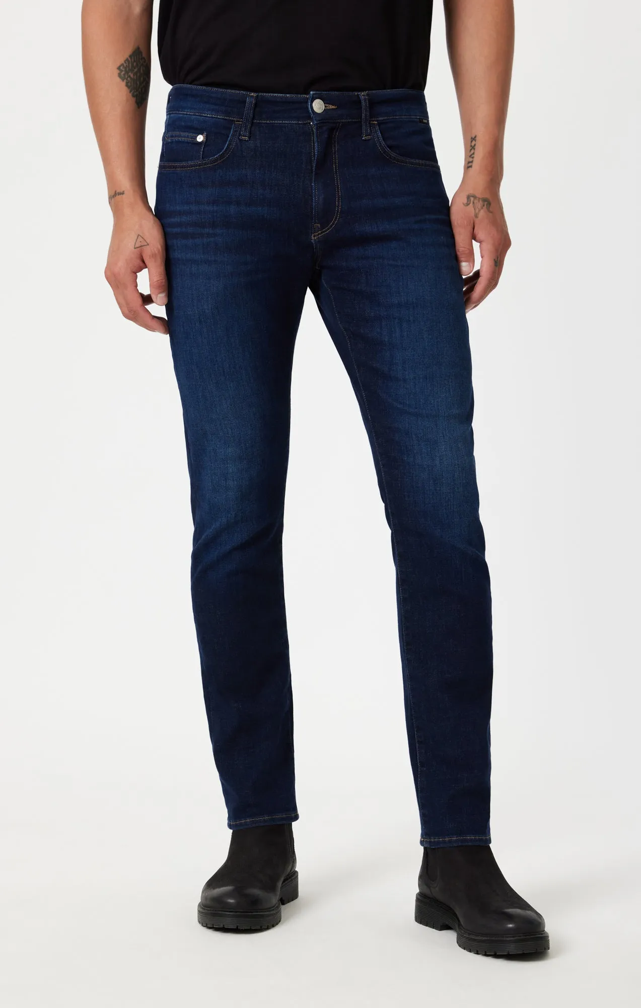 MARCUS SLIM STRAIGHT IN RINSE BRUSHED FEATHER BLUE