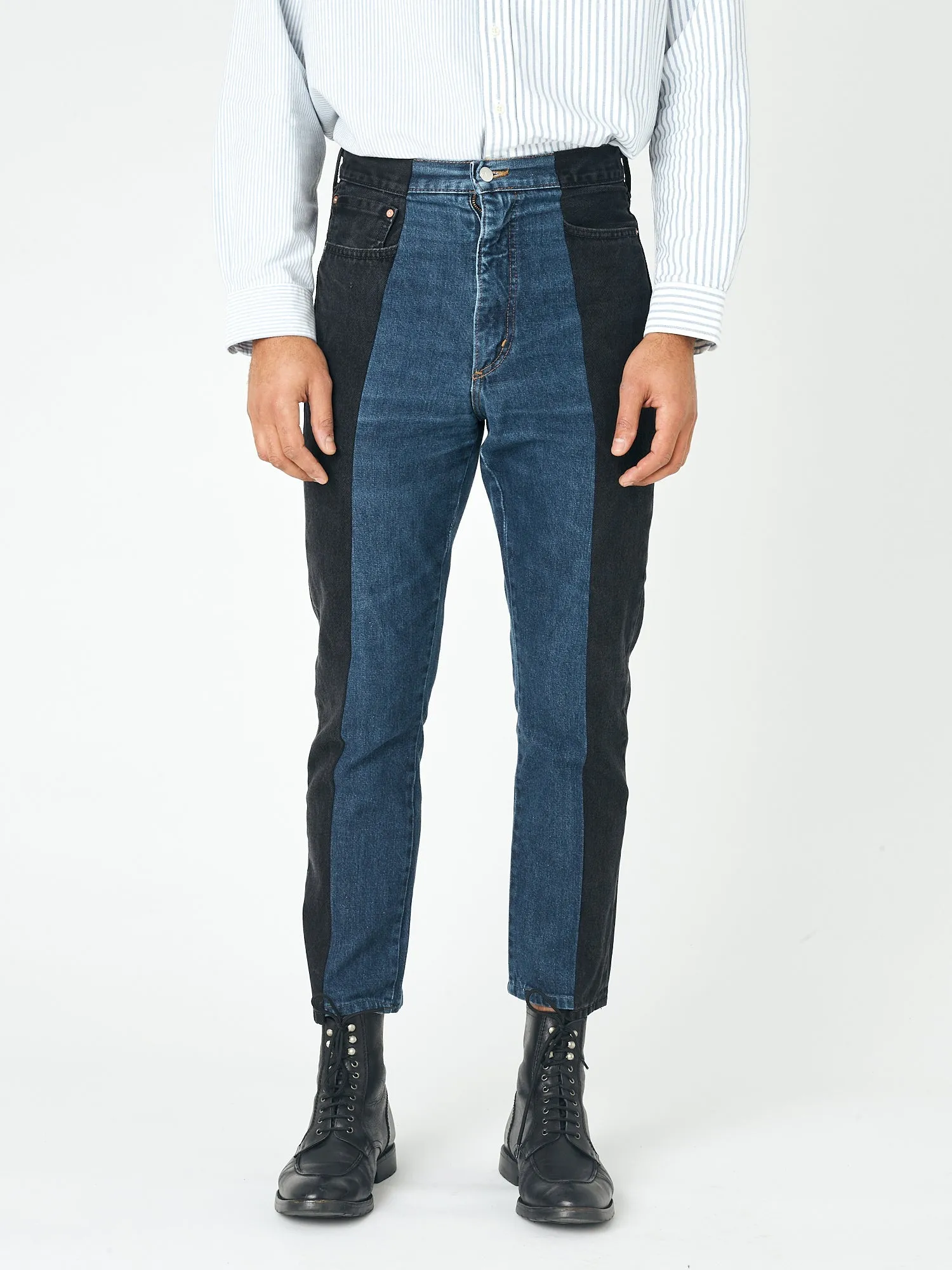 Men's Straight Leg Jean Black/Dark Blue