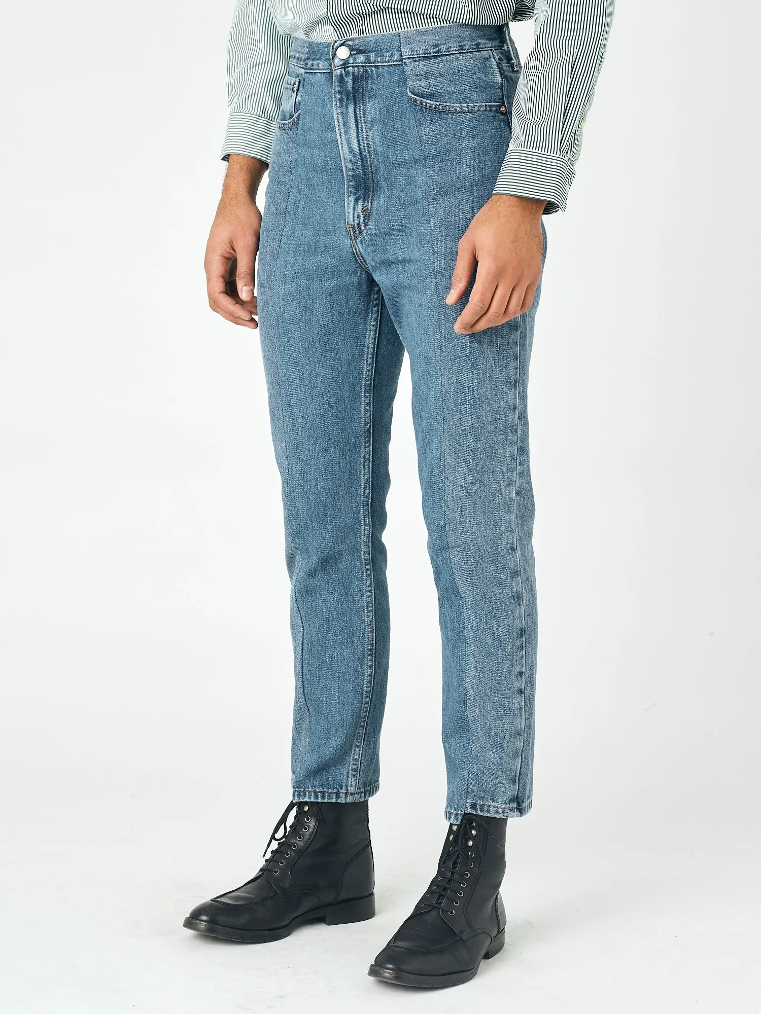 Men's Straight Leg Jean Mid Blue