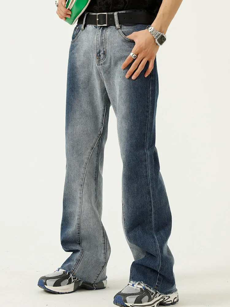 Men'S Tie Dye Gradient Contrast Jeans