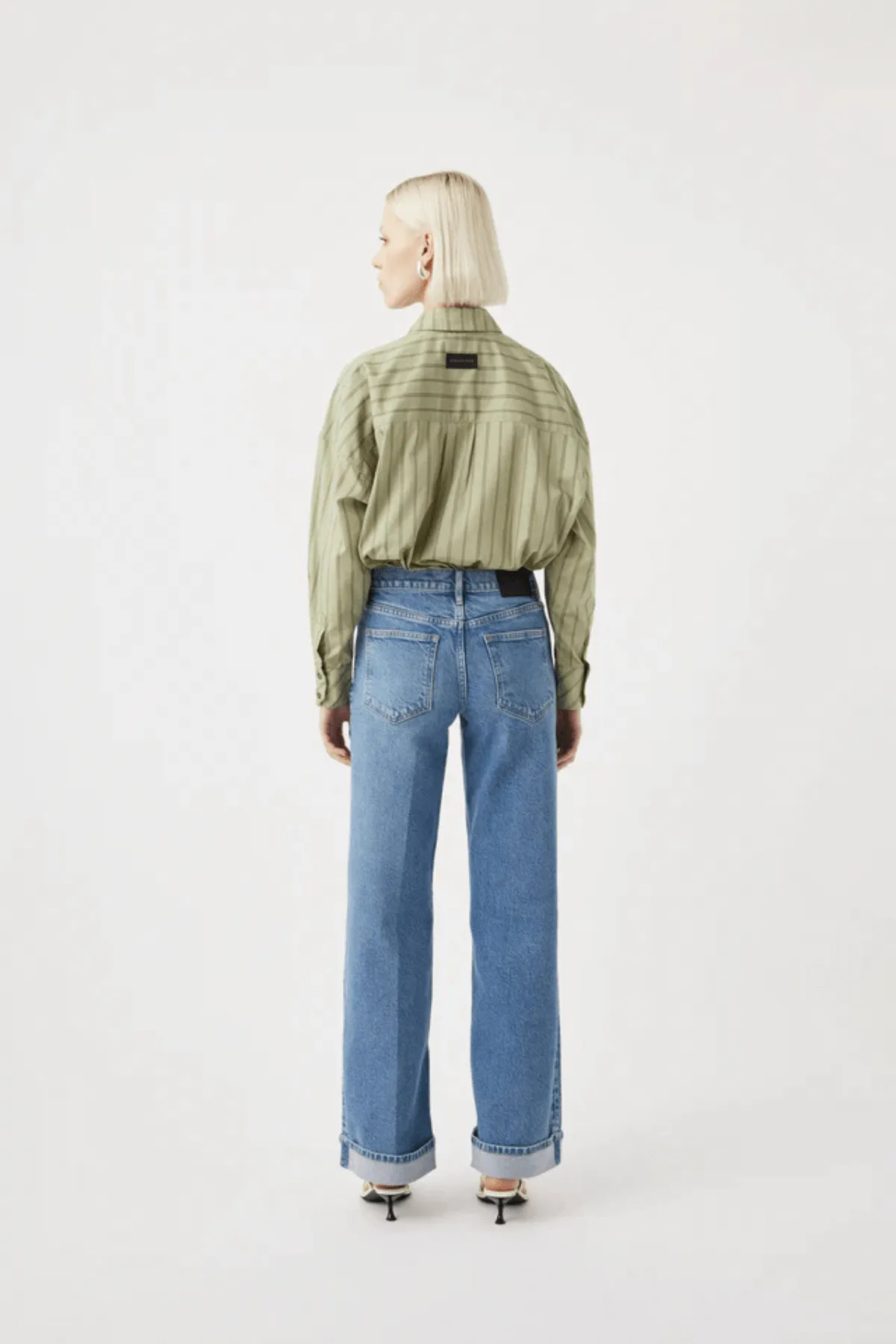 MIA CUFFED MID WIDE JEAN MERIDIAN MID BLUE