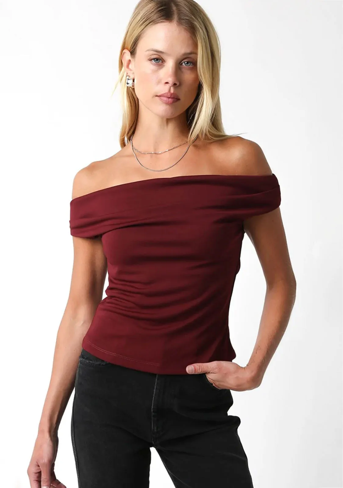 Off-Shoulder Ruched Top