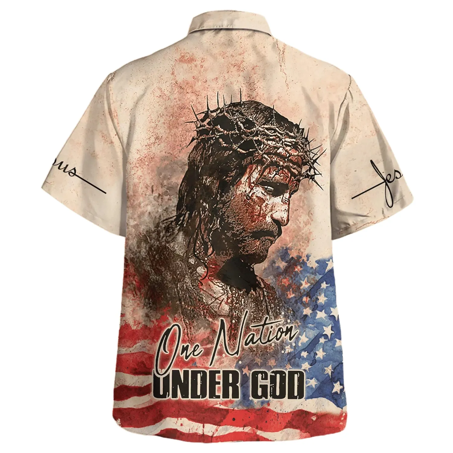 One Nation Under God Jesus Hawaiian Shirts For Men & Women - Christian Hawaiian Shirt - Hawaiian Summer Shirts