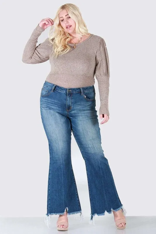 Plus sized Flare Jeans