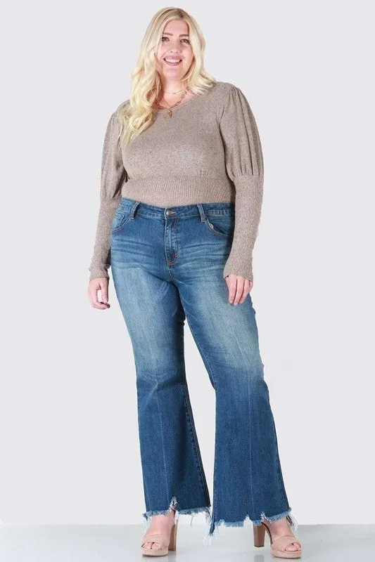 Plus sized Flare Jeans