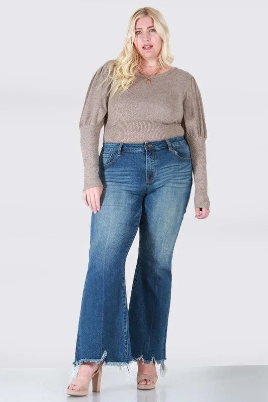 Plus sized Flare Jeans