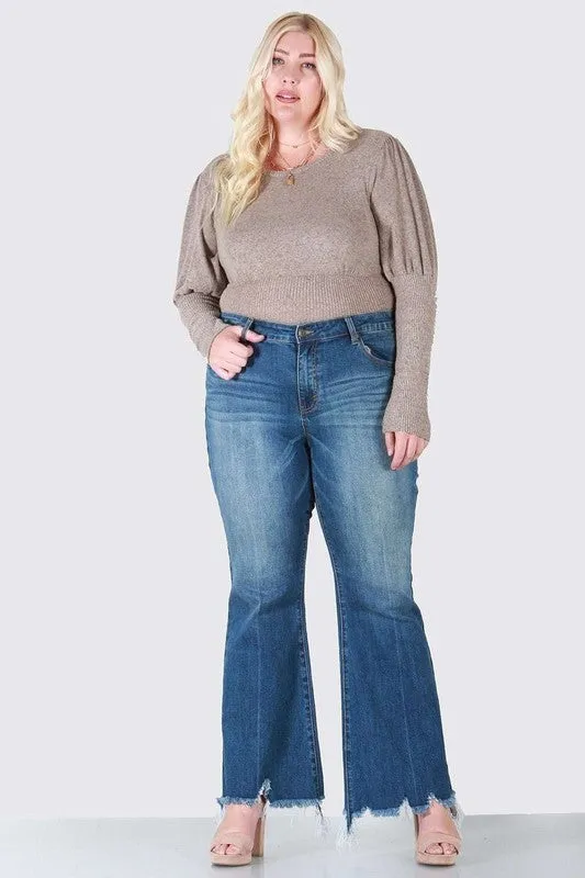 Plus sized Flare Jeans