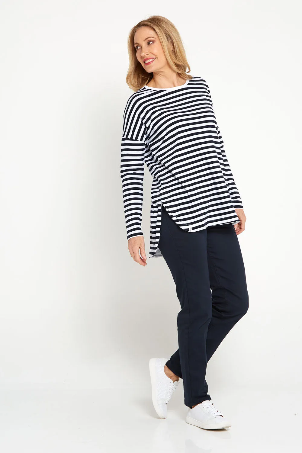 Pull On Plain Jeans - Navy